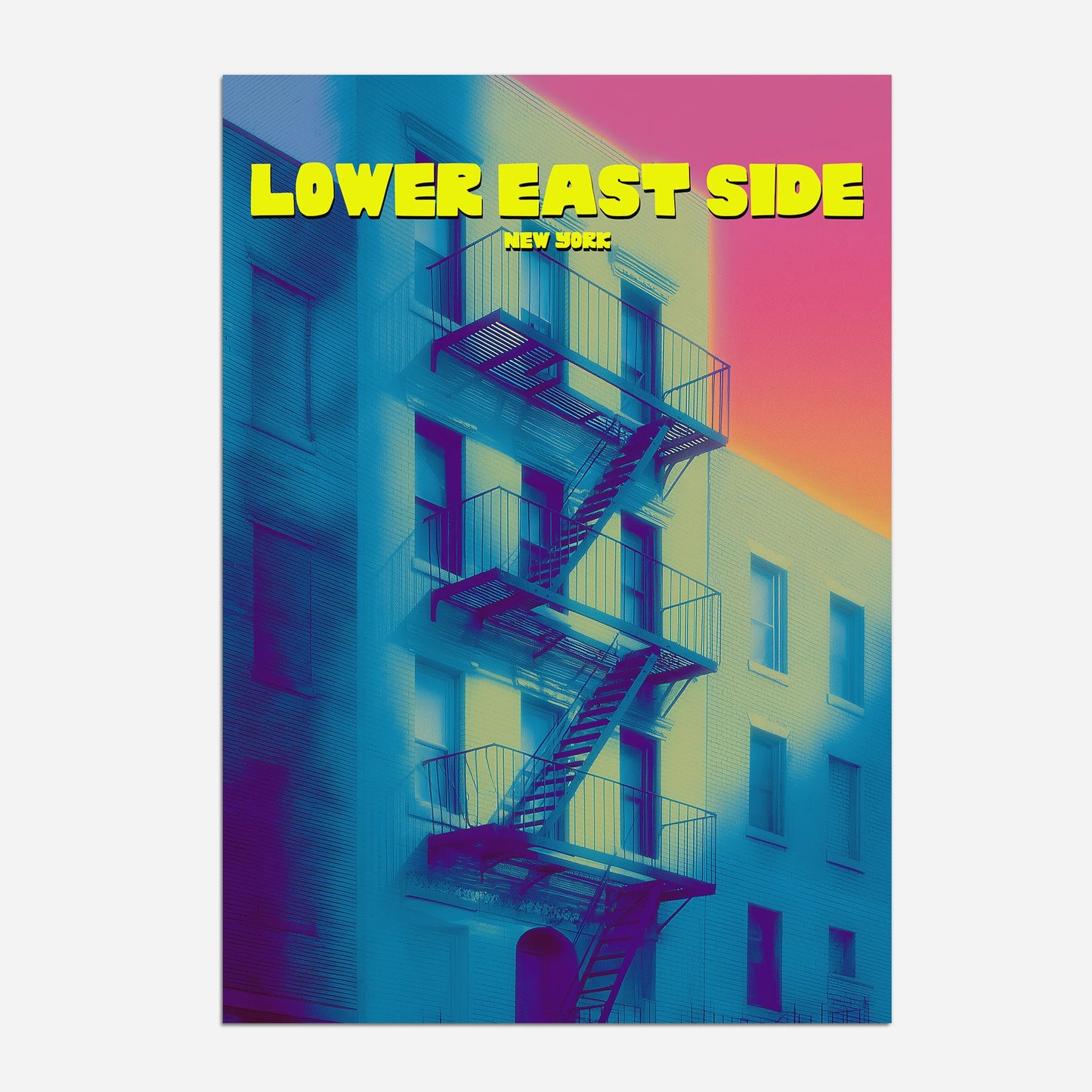 Lower East Side New York Manhattan America Travel Poster