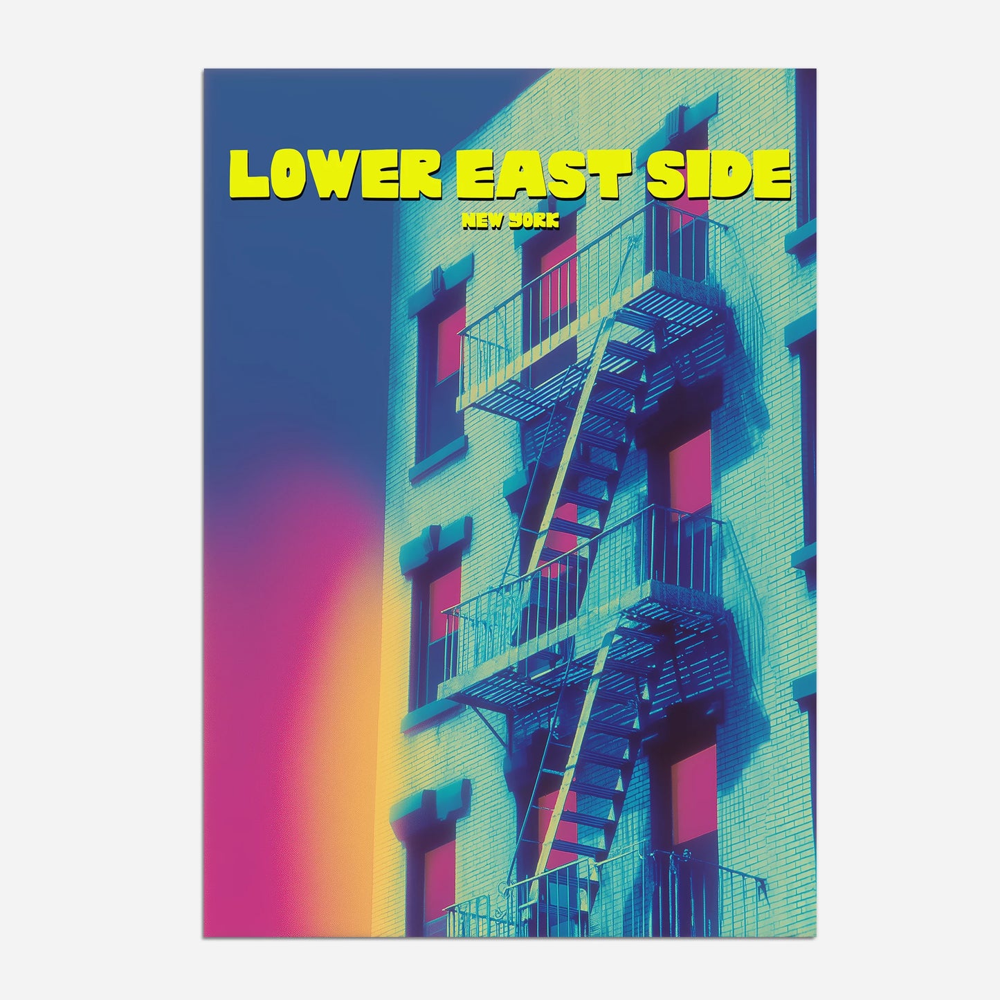 Lower East Side New York Manhattan America Travel Poster