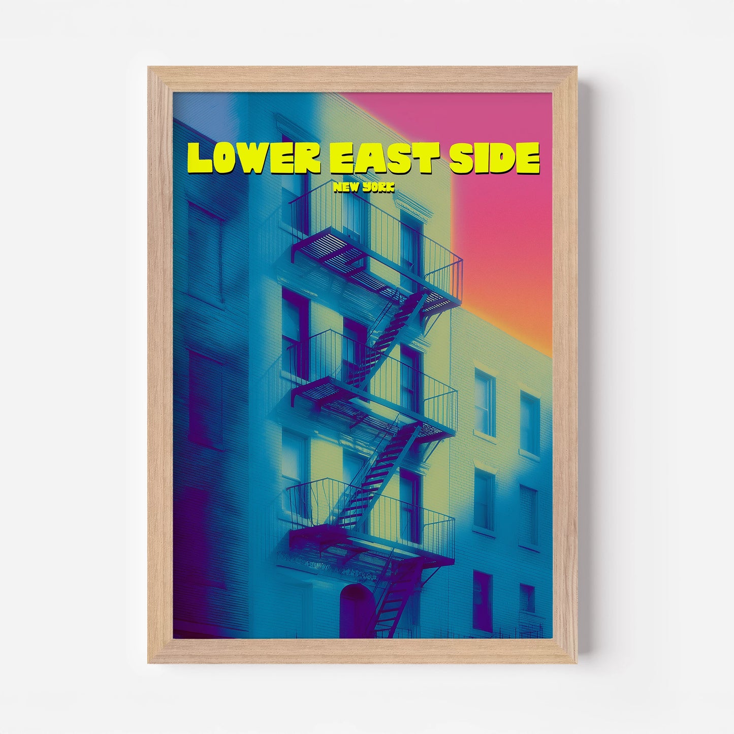 Lower East Side New York Manhattan America Travel Poster