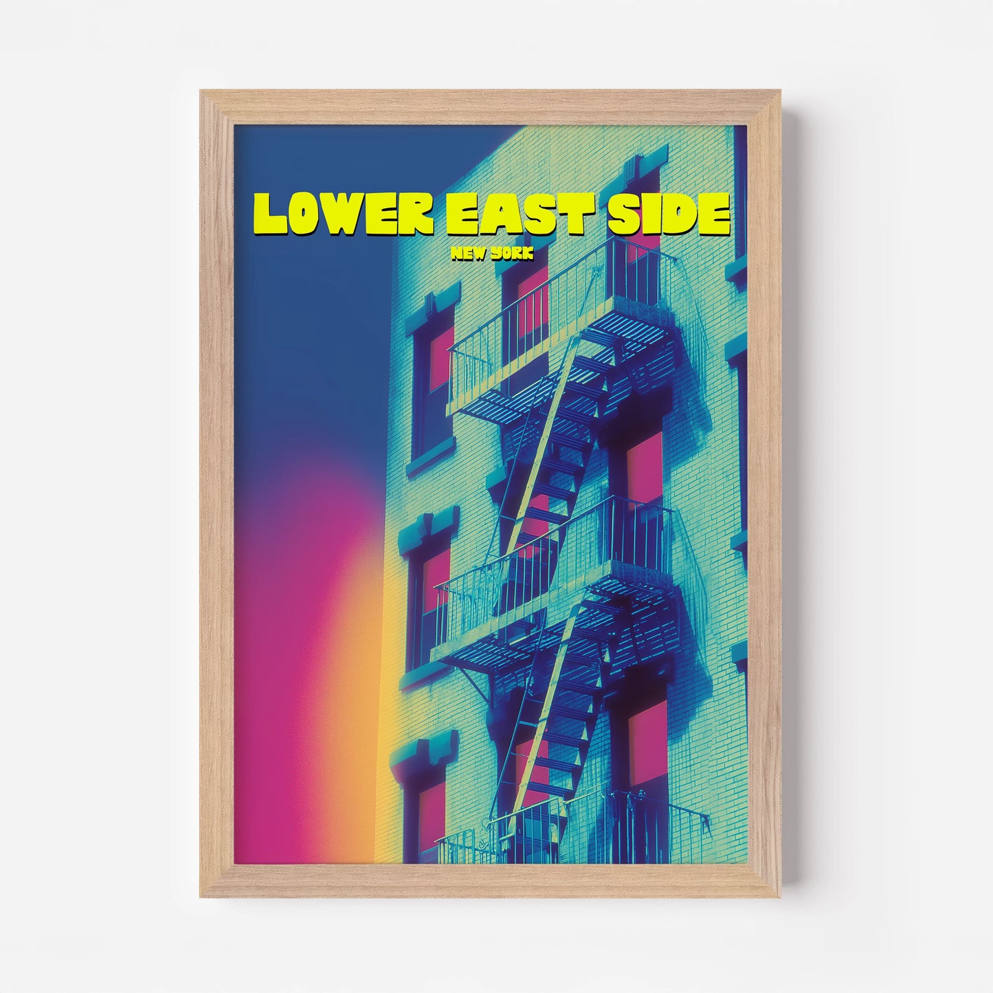 Lower East Side New York Manhattan America Travel Poster