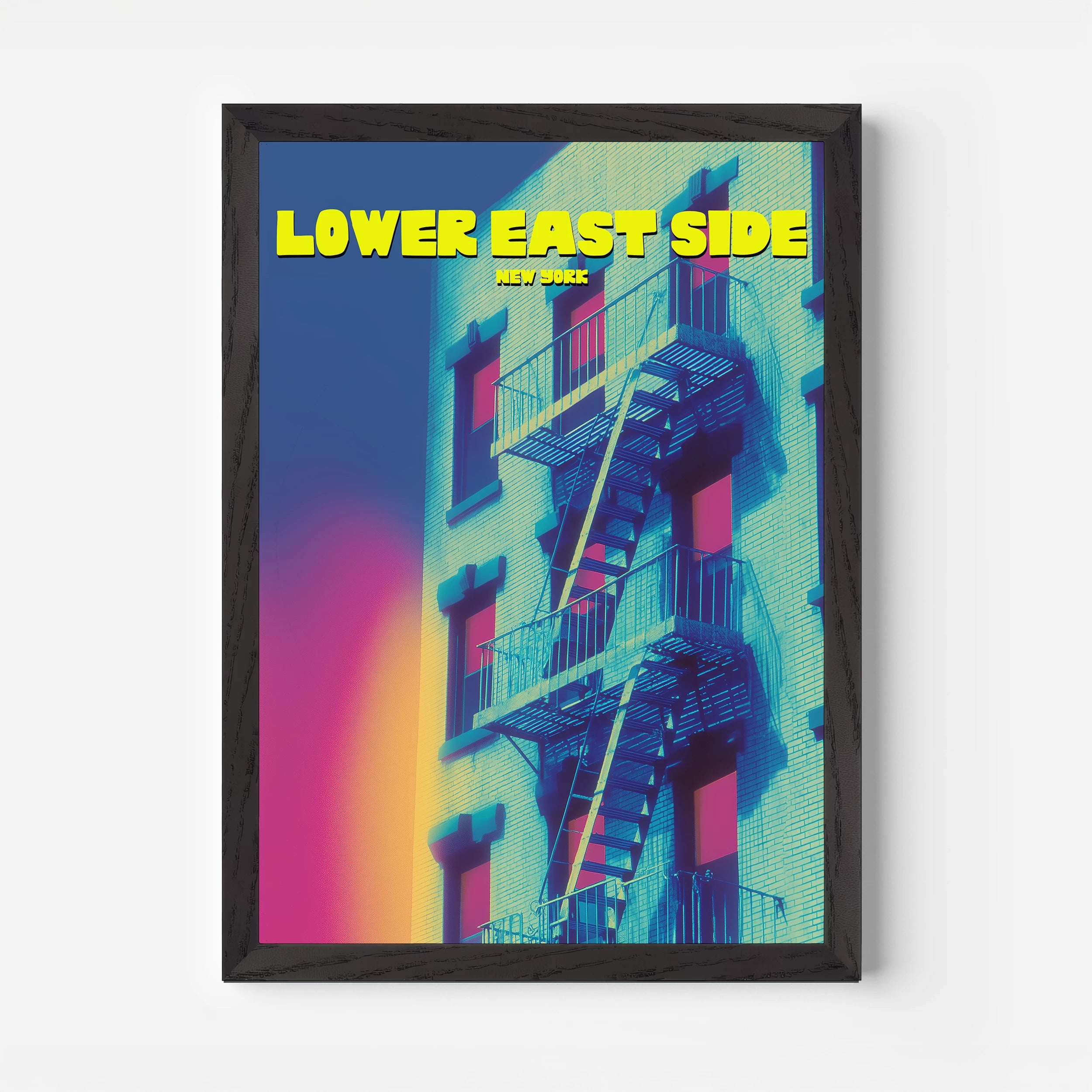 Lower East Side New York Manhattan America Travel Poster