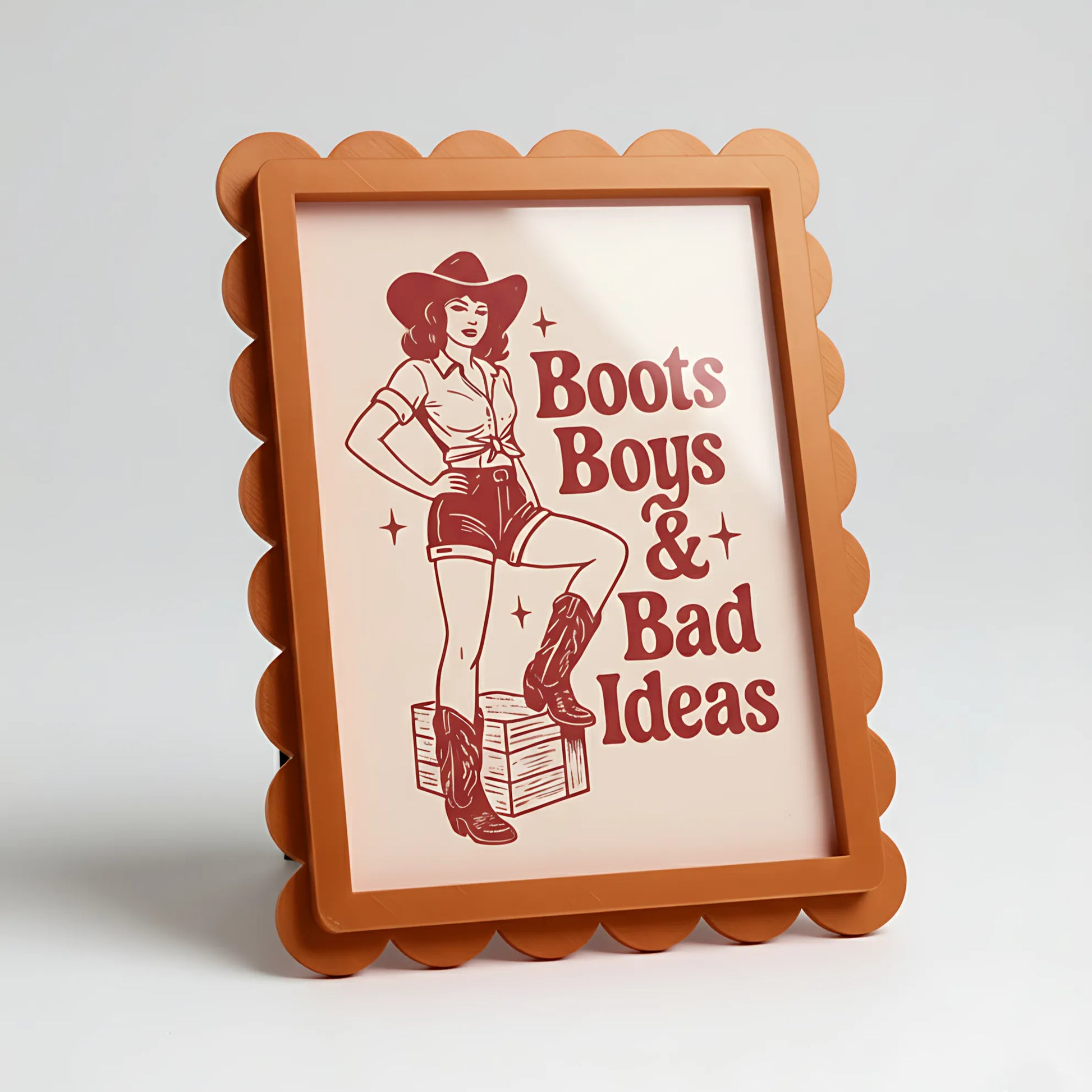 Magnetic Modular Scallop Plastic Frame - Copper - 5x7 Inch