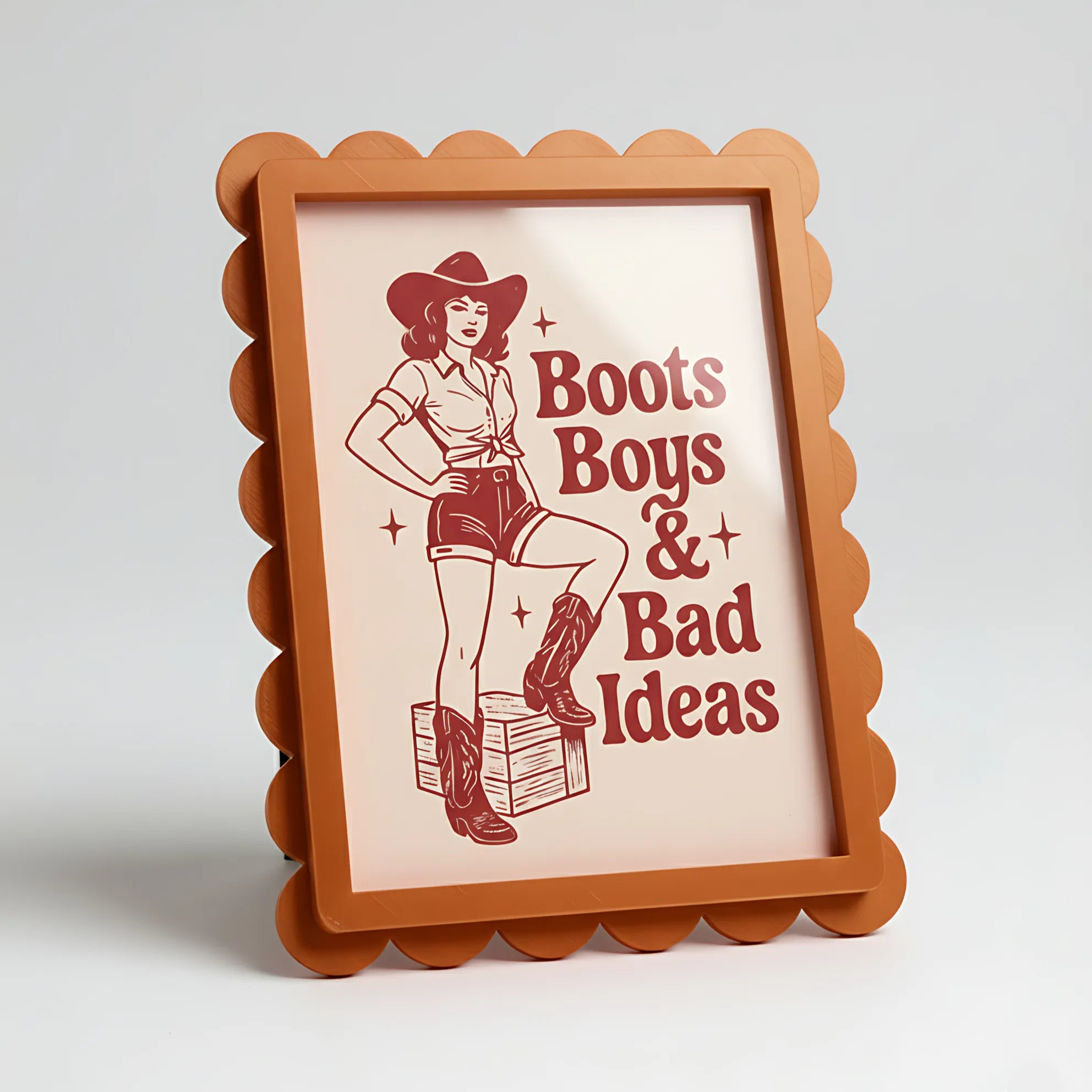 Magnetic Modular Scallop Plastic Frame - Copper - 5x7 Inch