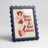 Magnetic Modular Scallop Plastic Frame - Dark Blue - 5x7 inch