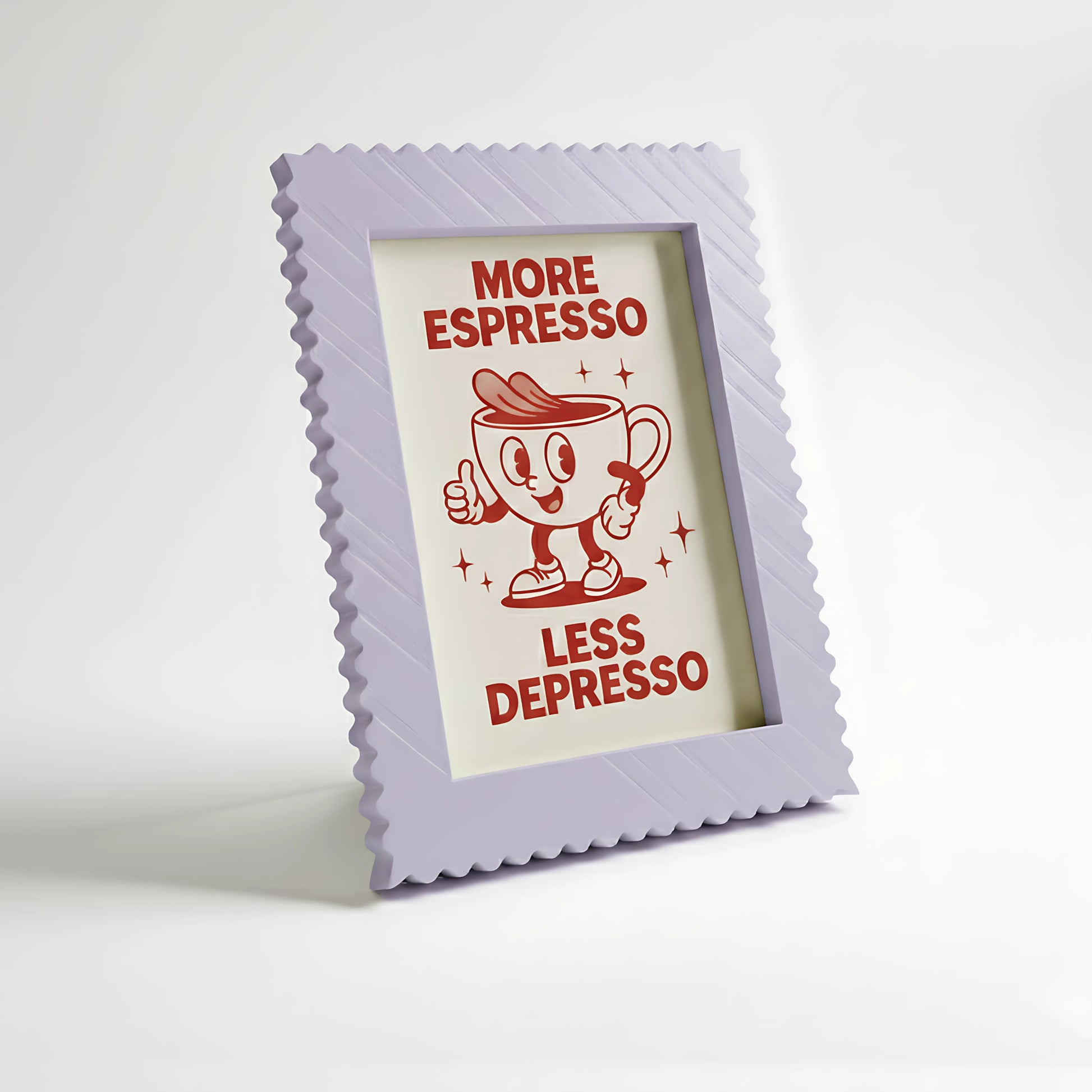Magnetic Modular Squiggle Plastic Frame - Lavender - 5x7 Inch
