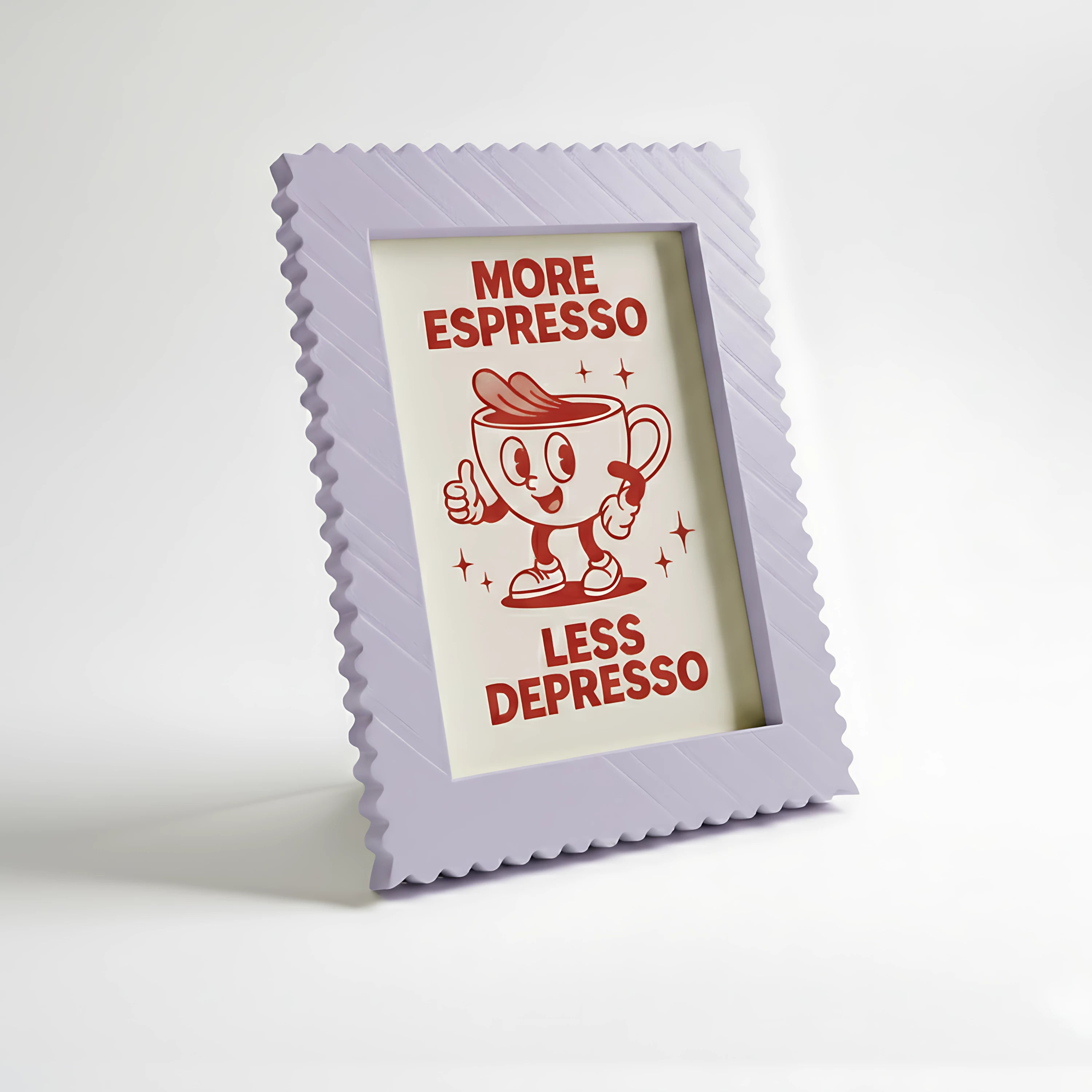 Magnetic Modular Squiggle Plastic Frame - Lavender - 5x7 Inch
