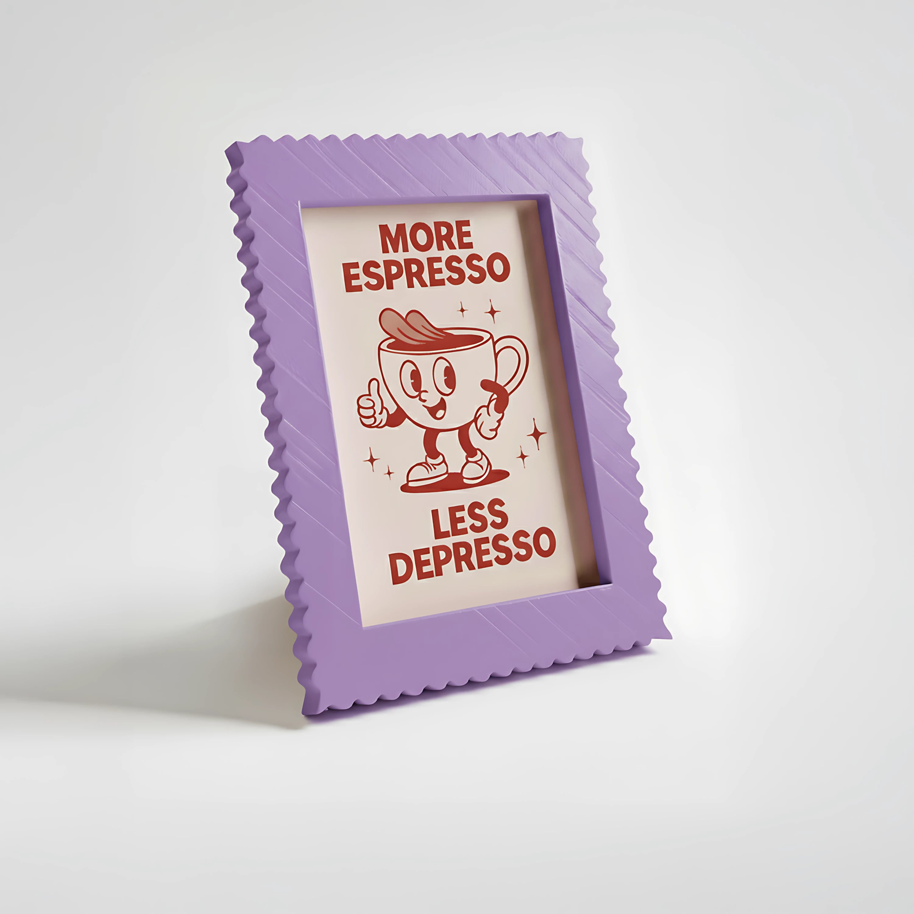 Magnetic Modular Squiggle Plastic Frame - Purple - 5x7 Inch