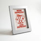 Magnetic Modular Squiggle Plastic Frame - Silver Metal - 5x7 Inch