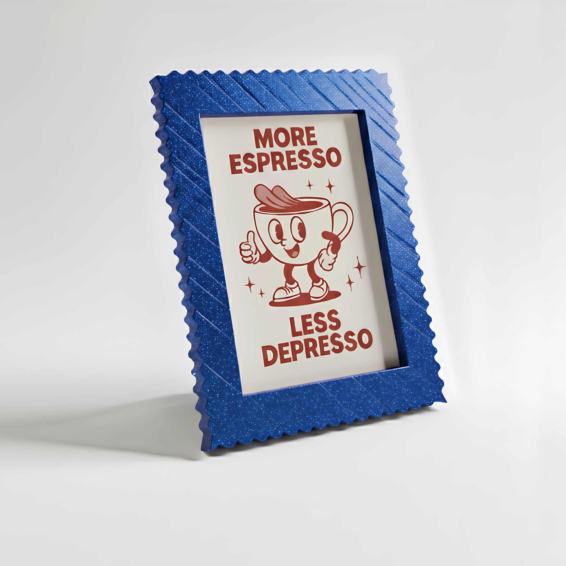 Magnetic Modular Squiggle Plastic Frame - Twinkling Blue - 5x7 Inch