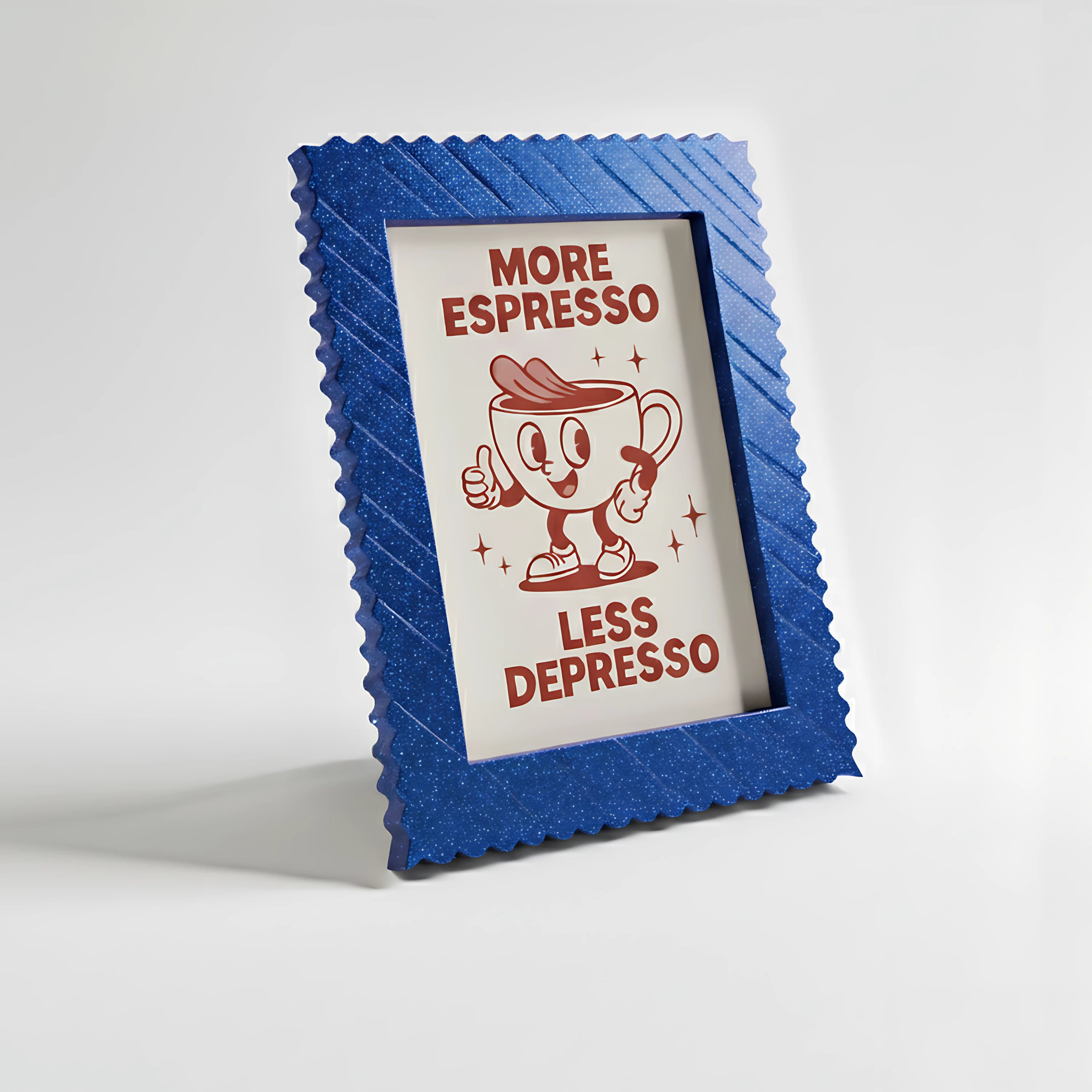 Magnetic Modular Squiggle Plastic Frame - Twinkling Blue - 5x7 Inch