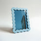 Magnetic Modular Wavey Plastic Frame - Ice Blue - 5x7 Inch