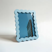 Magnetic Modular Wavey Plastic Frame - Ice Blue - 5x7 Inch