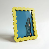 Magnetic Modular Wavey Plastic Frame - Lemon Yellow - 5x7 Inch