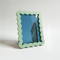 Magnetic Modular Wavey Plastic Frame - Mint Green - 5x7 Inch