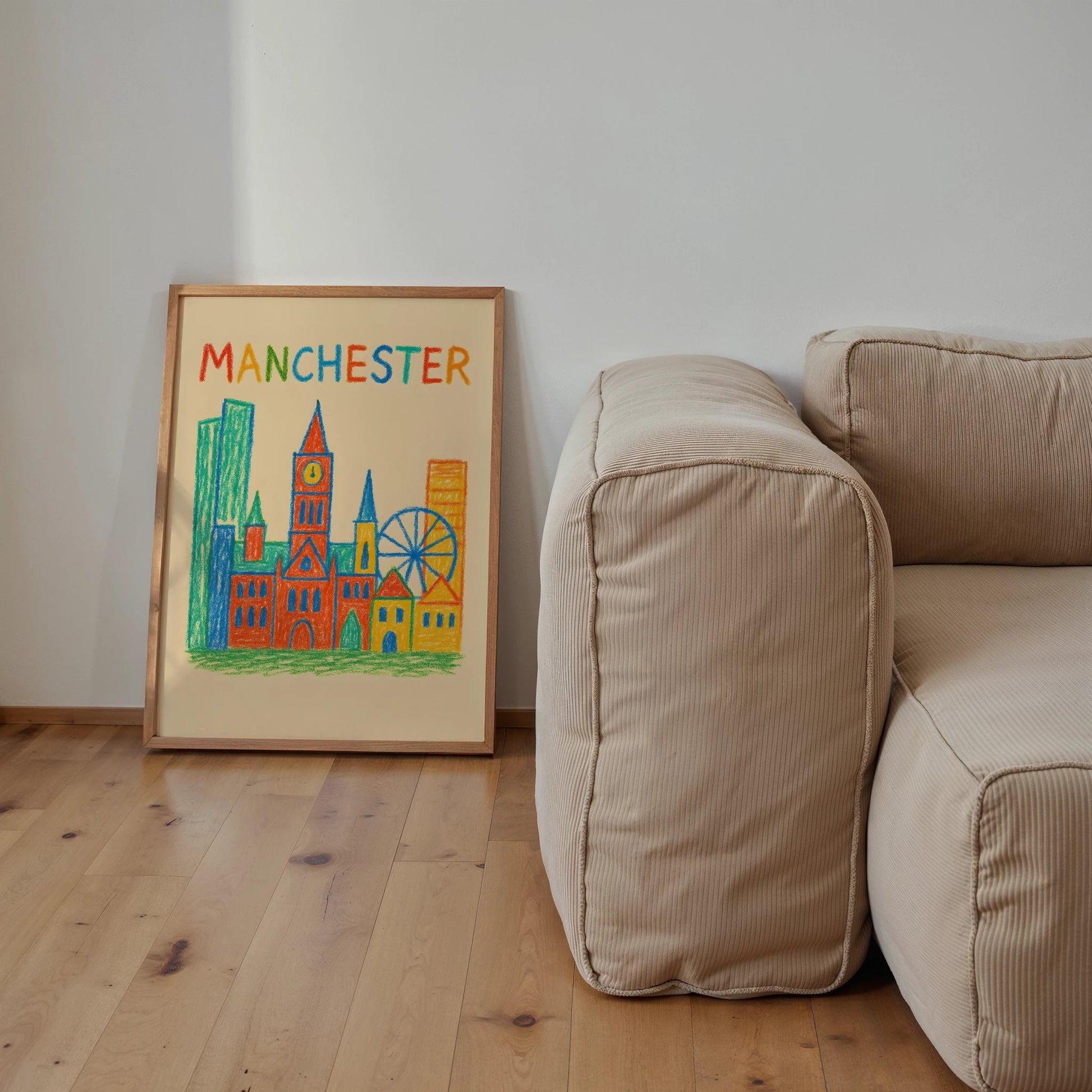 Manchester Crayon Skyline - The House Of BLOC