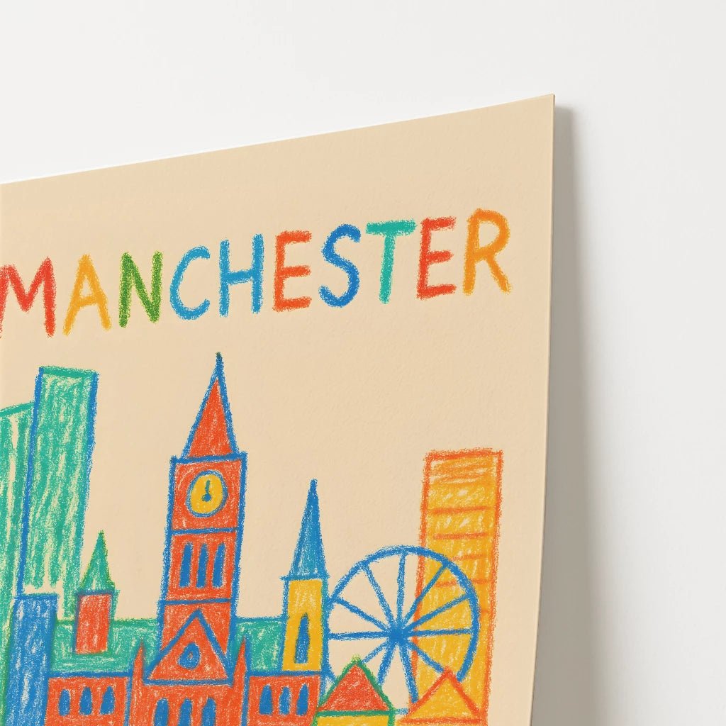 Manchester Crayon Skyline - The House Of BLOC