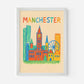 Manchester Crayon Skyline - The House Of BLOC