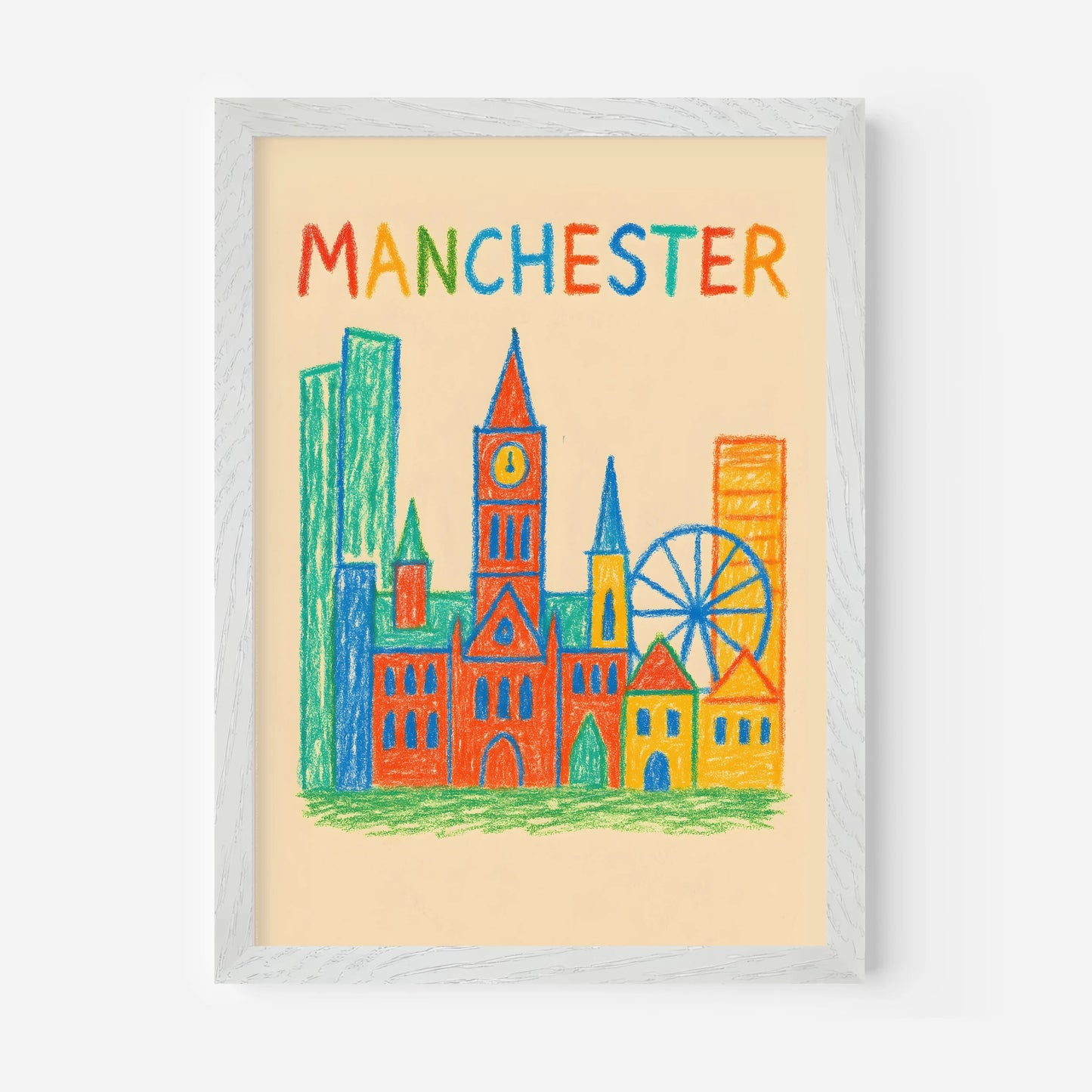 Manchester Crayon Skyline - The House Of BLOC