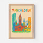 Manchester Crayon Skyline - The House Of BLOC