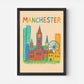 Manchester Crayon Skyline - The House Of BLOC