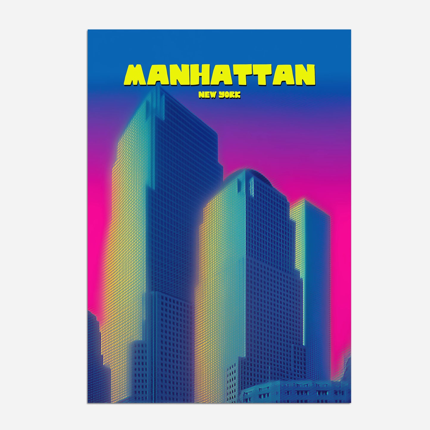 Manhattan New York Manhattan America Travel Poster