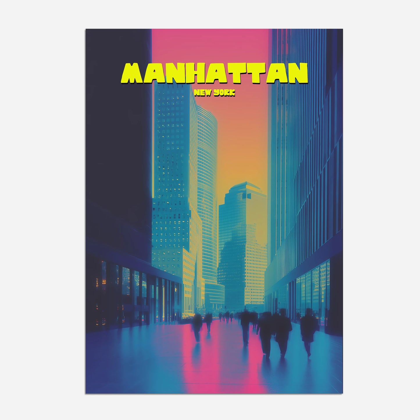 Manhattan New York Manhattan America Travel Poster
