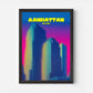 Manhattan New York Manhattan America Travel Poster