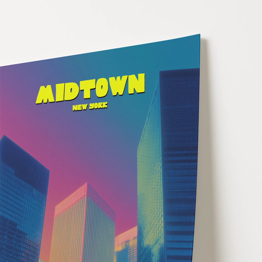 Midtown New York Manhattan America Travel Poster