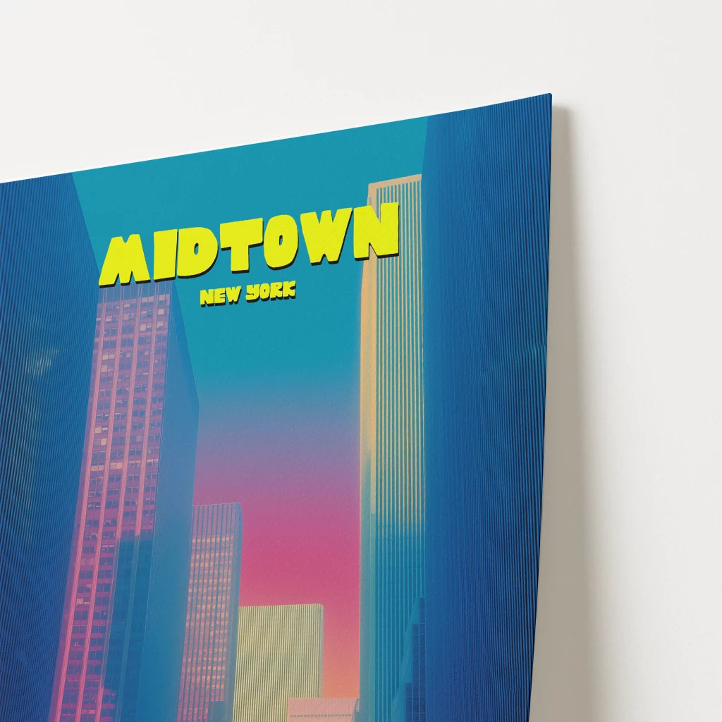 Midtown New York Manhattan America Travel Poster