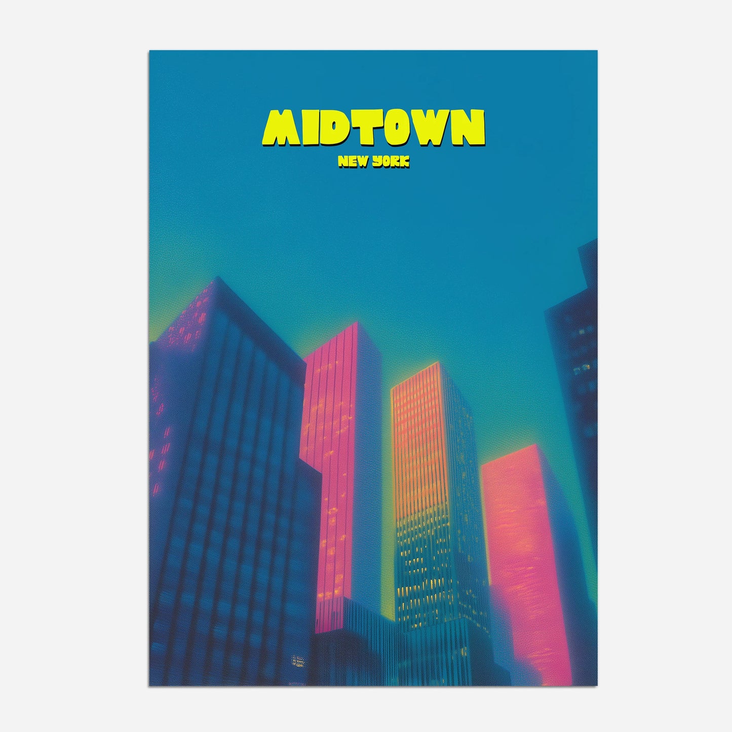 Midtown New York Manhattan America Travel Poster