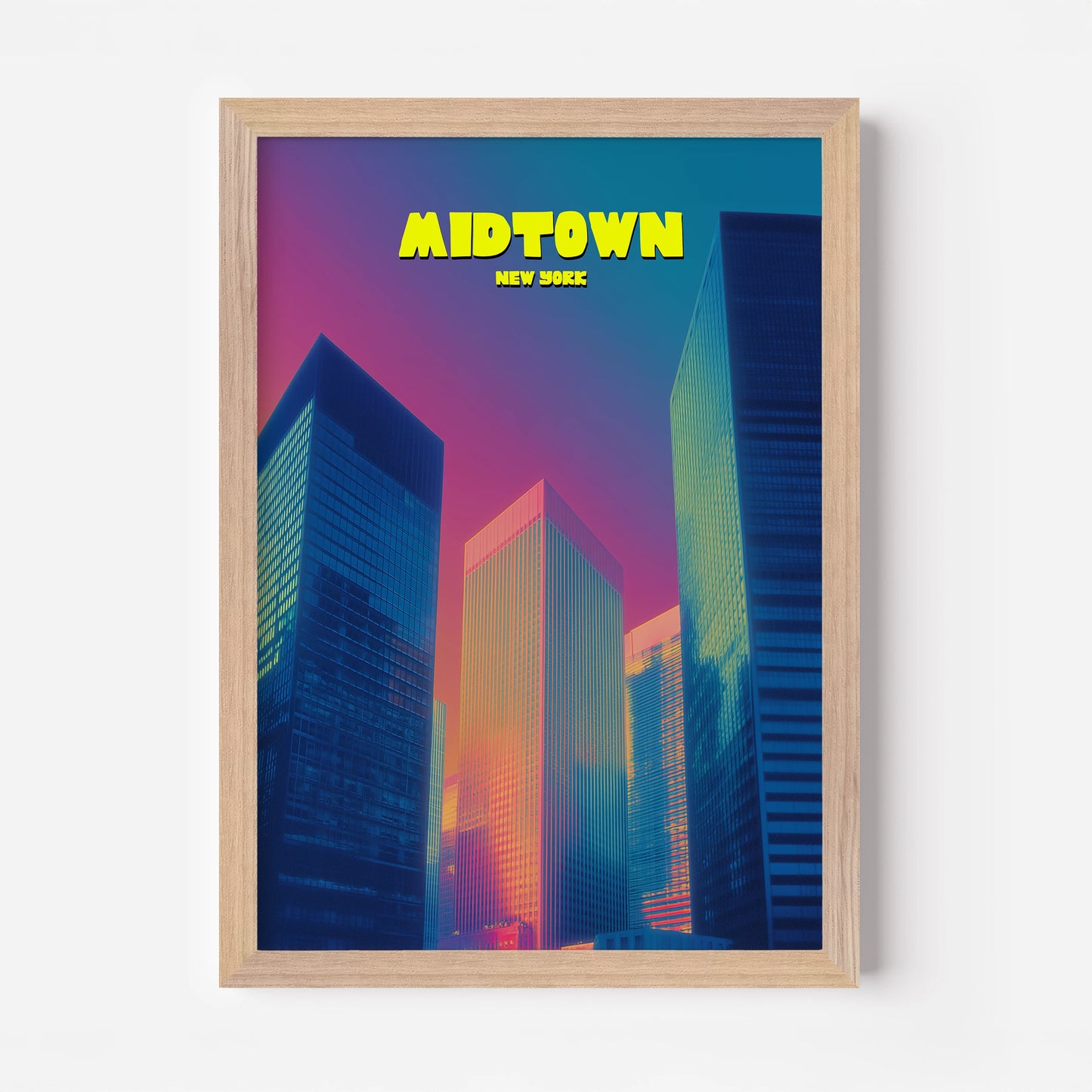 Midtown New York Manhattan America Travel Poster