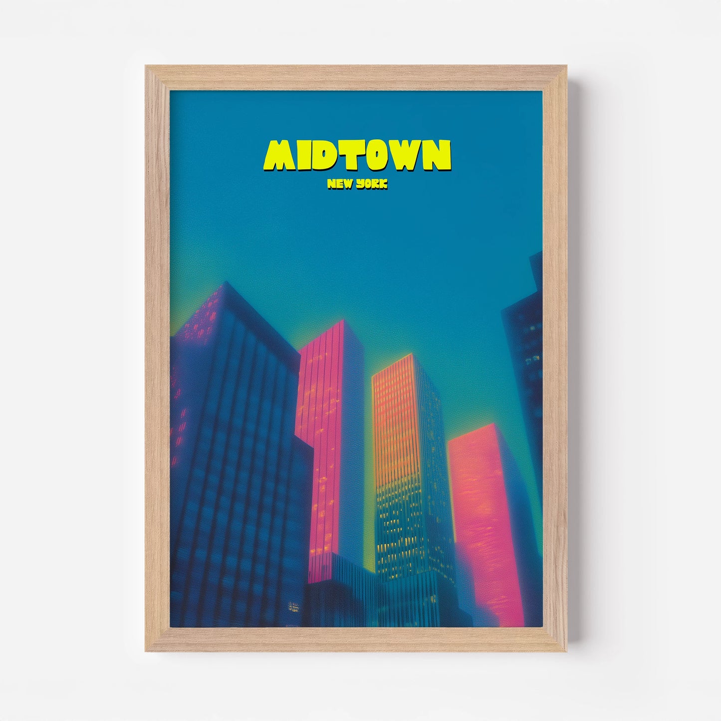 Midtown New York Manhattan America Travel Poster