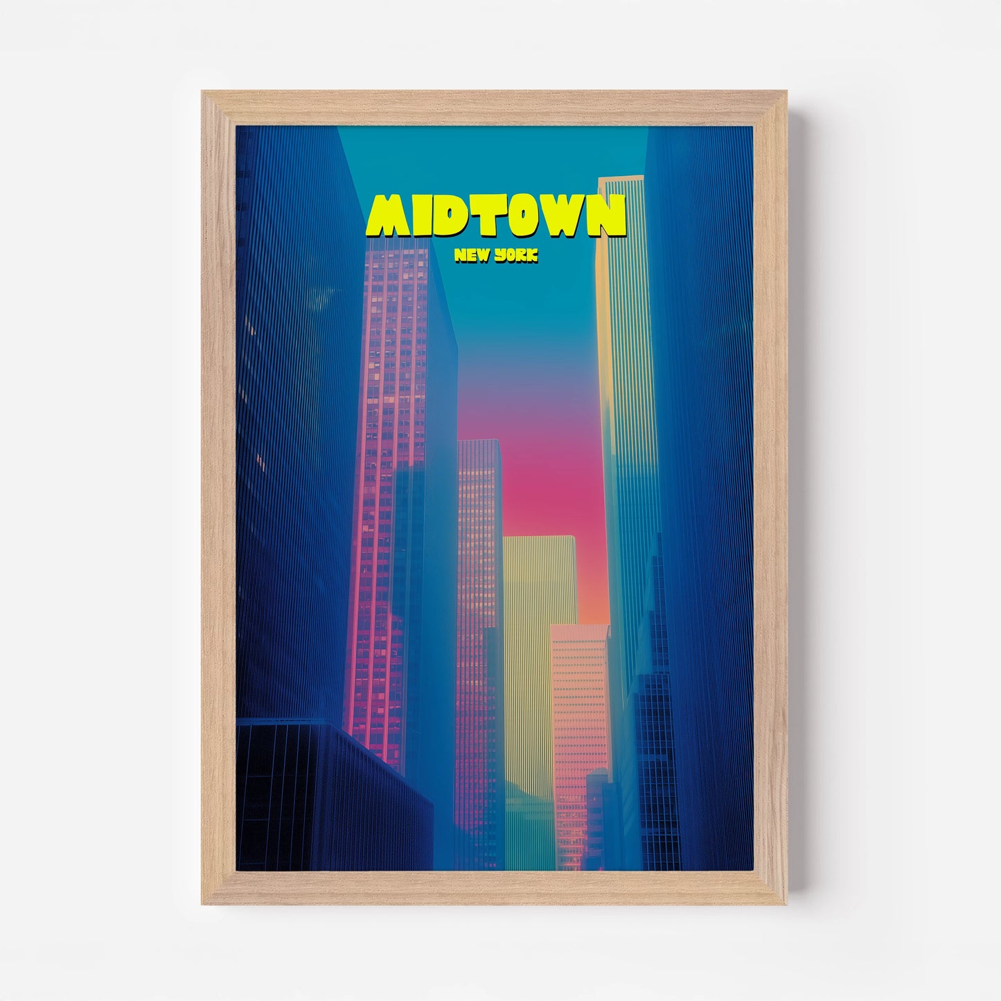 Midtown New York Manhattan America Travel Poster
