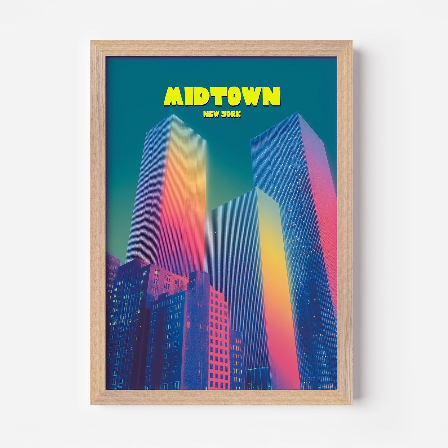 Midtown New York Manhattan America Travel Poster