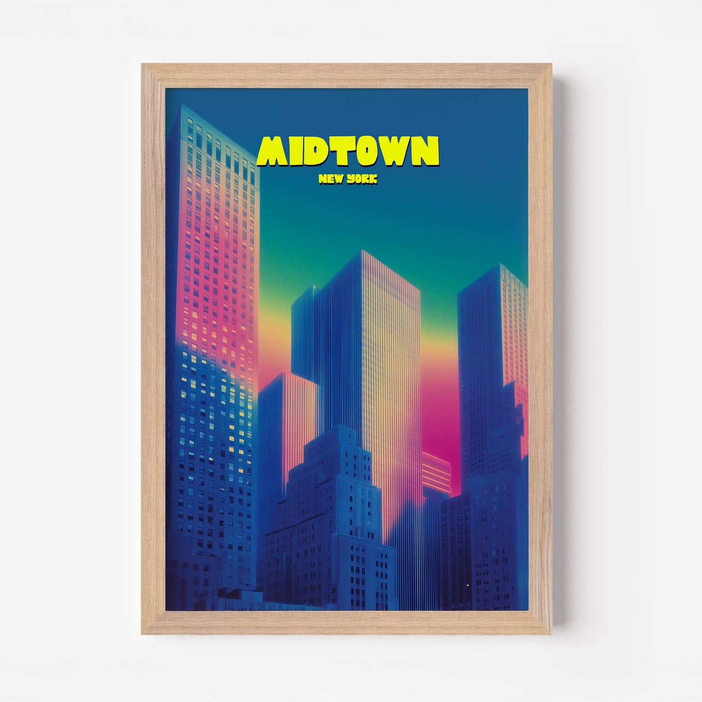 Midtown New York Manhattan America Travel Poster