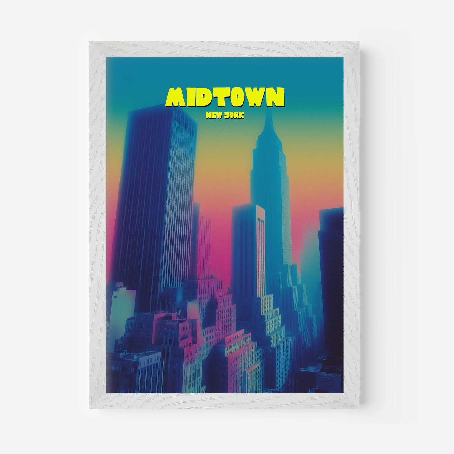Midtown New York Manhattan America Travel Poster