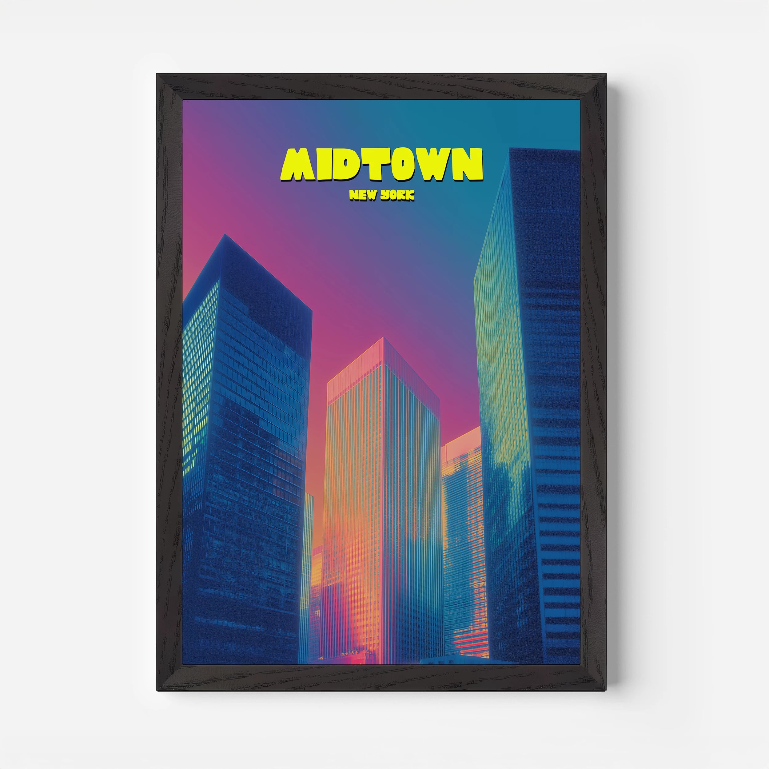 Midtown New York Manhattan America Travel Poster