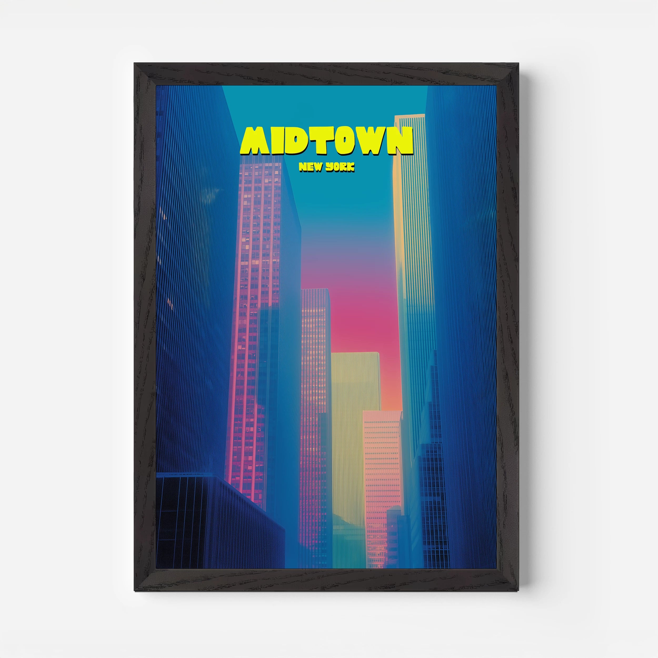 Midtown New York Manhattan America Travel Poster