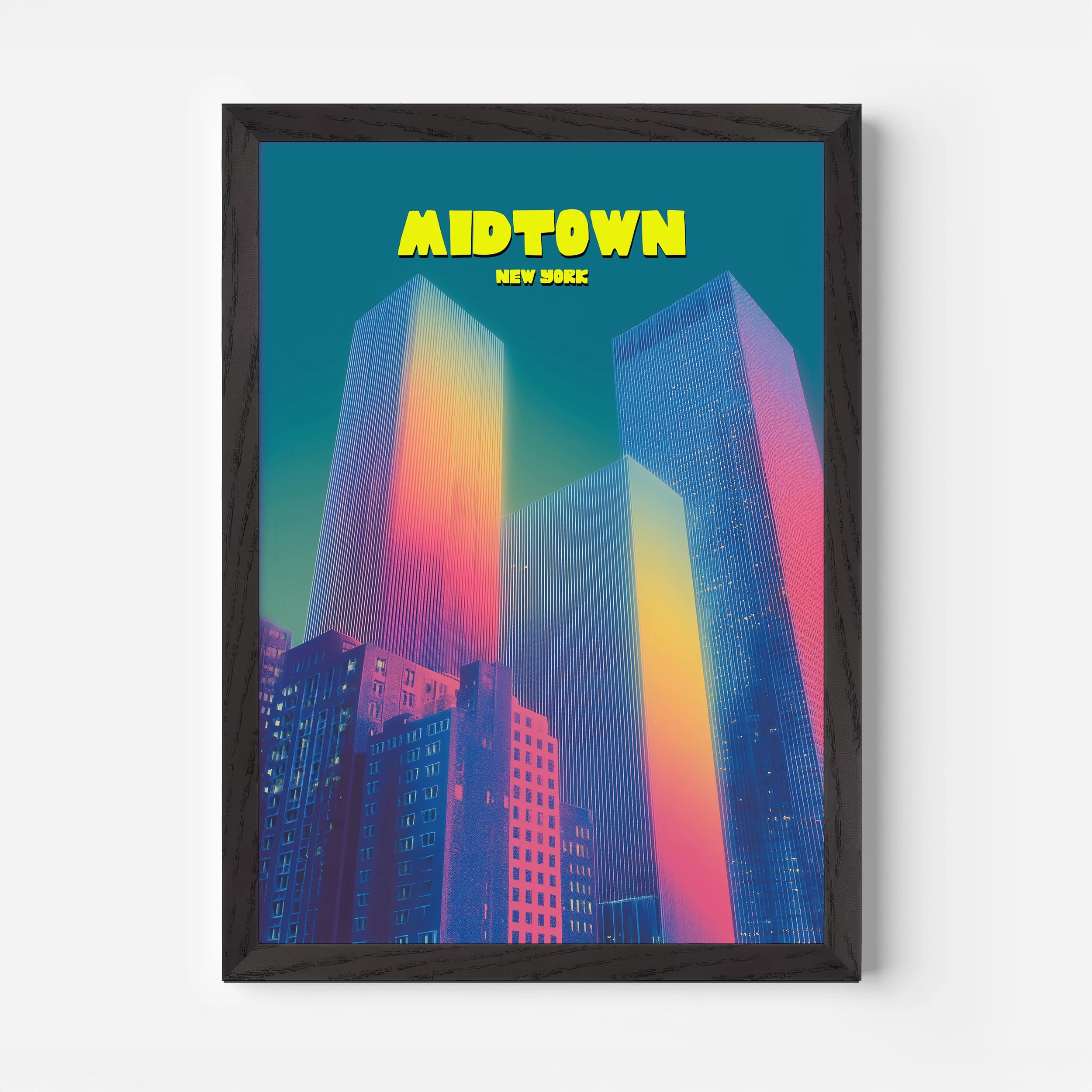 Midtown New York Manhattan America Travel Poster