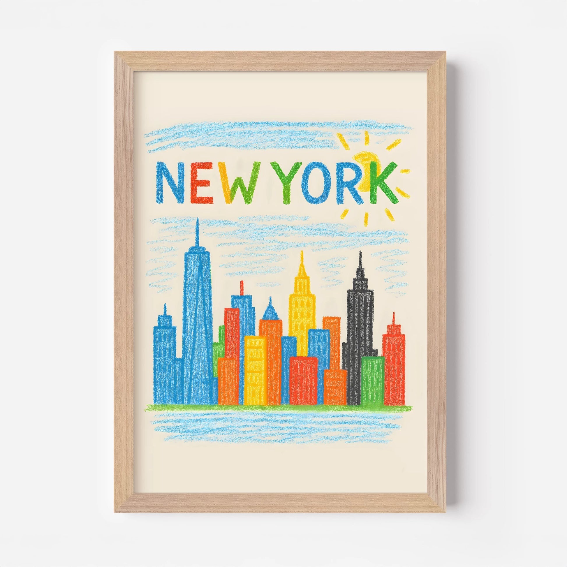 New York Crayon Skyline - The House Of BLOC
