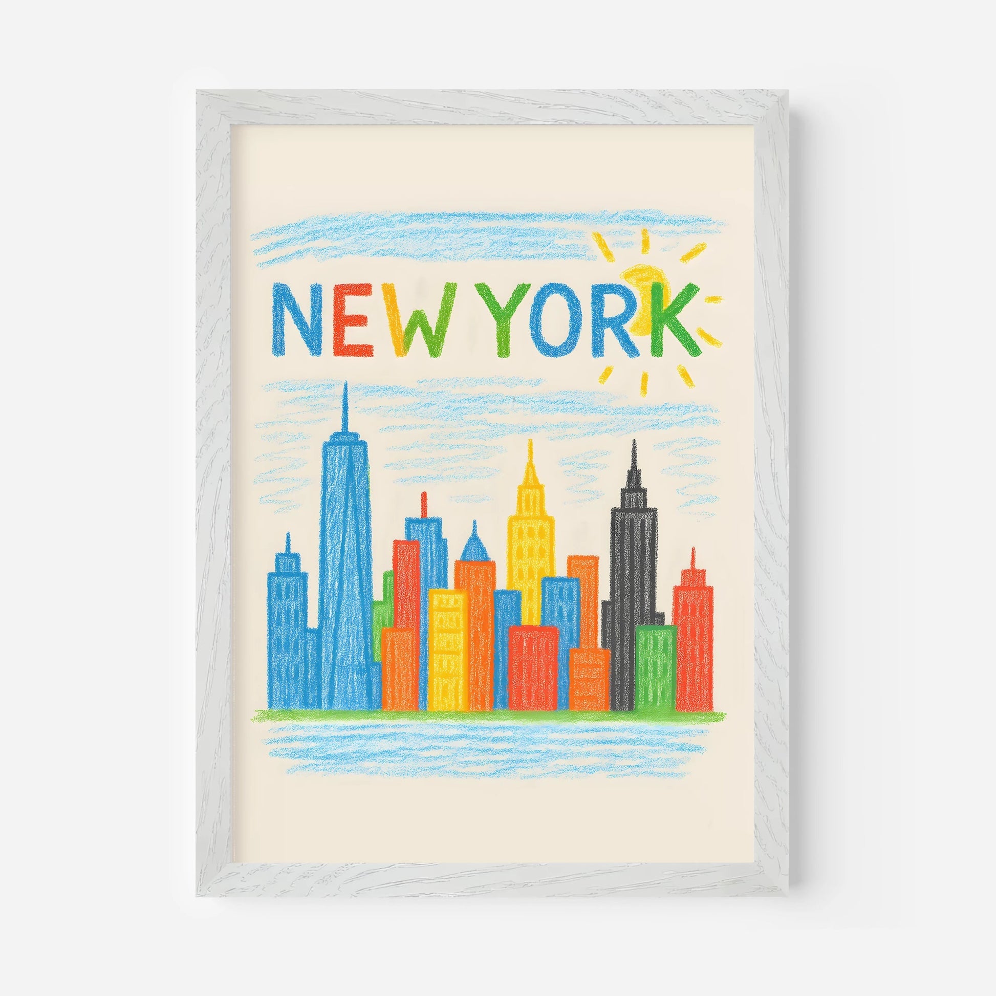 New York Crayon Skyline - The House Of BLOC