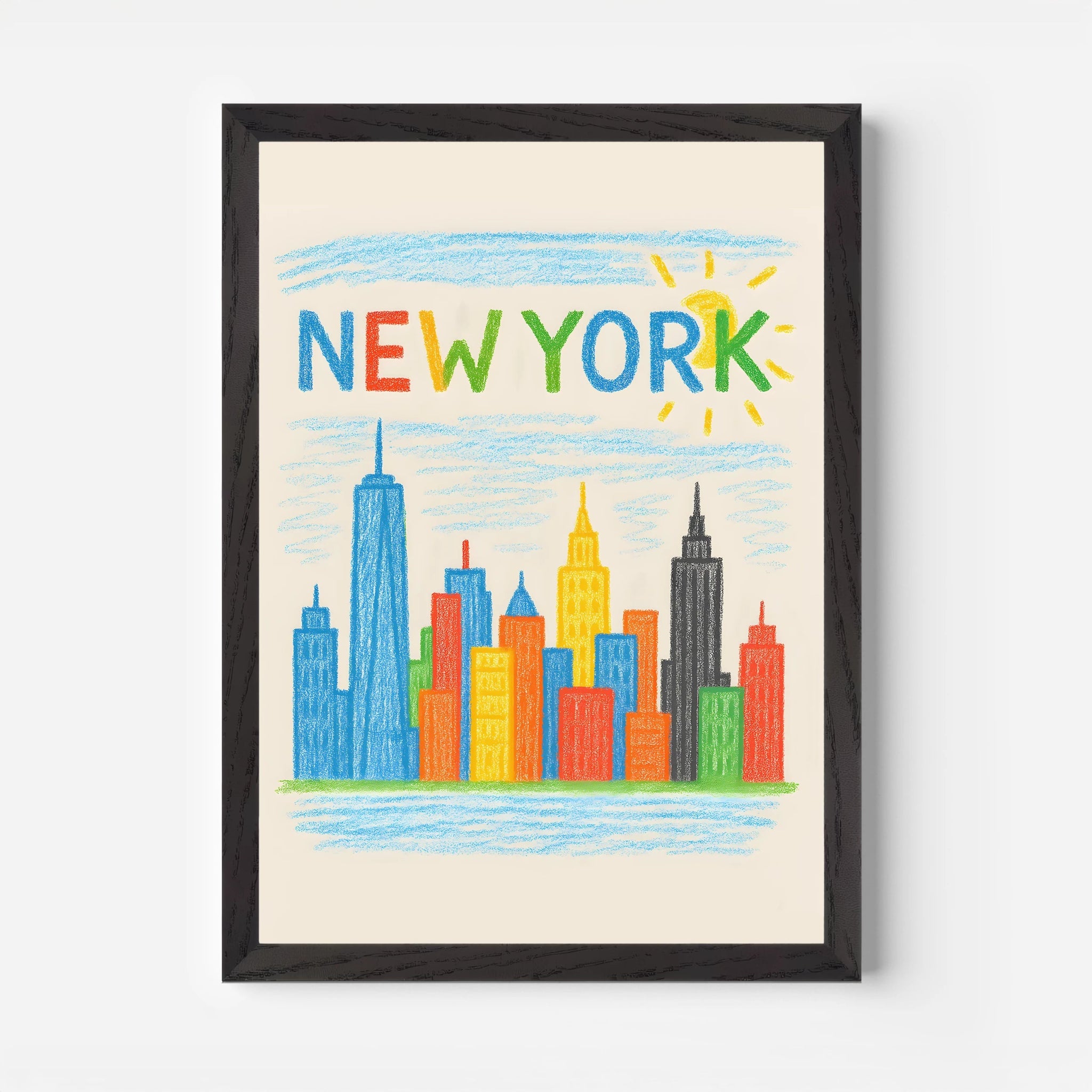 New York Crayon Skyline - The House Of BLOC