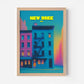 New York Manhattan America Travel Poster