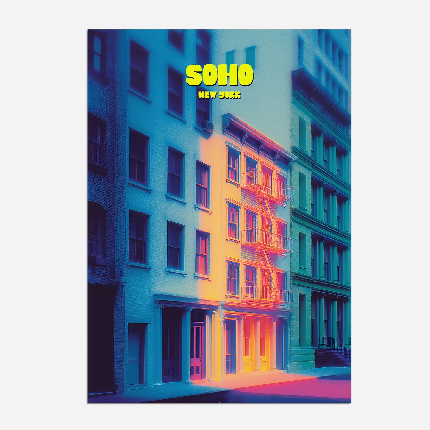 Soho New York Manhattan America Travel Poster