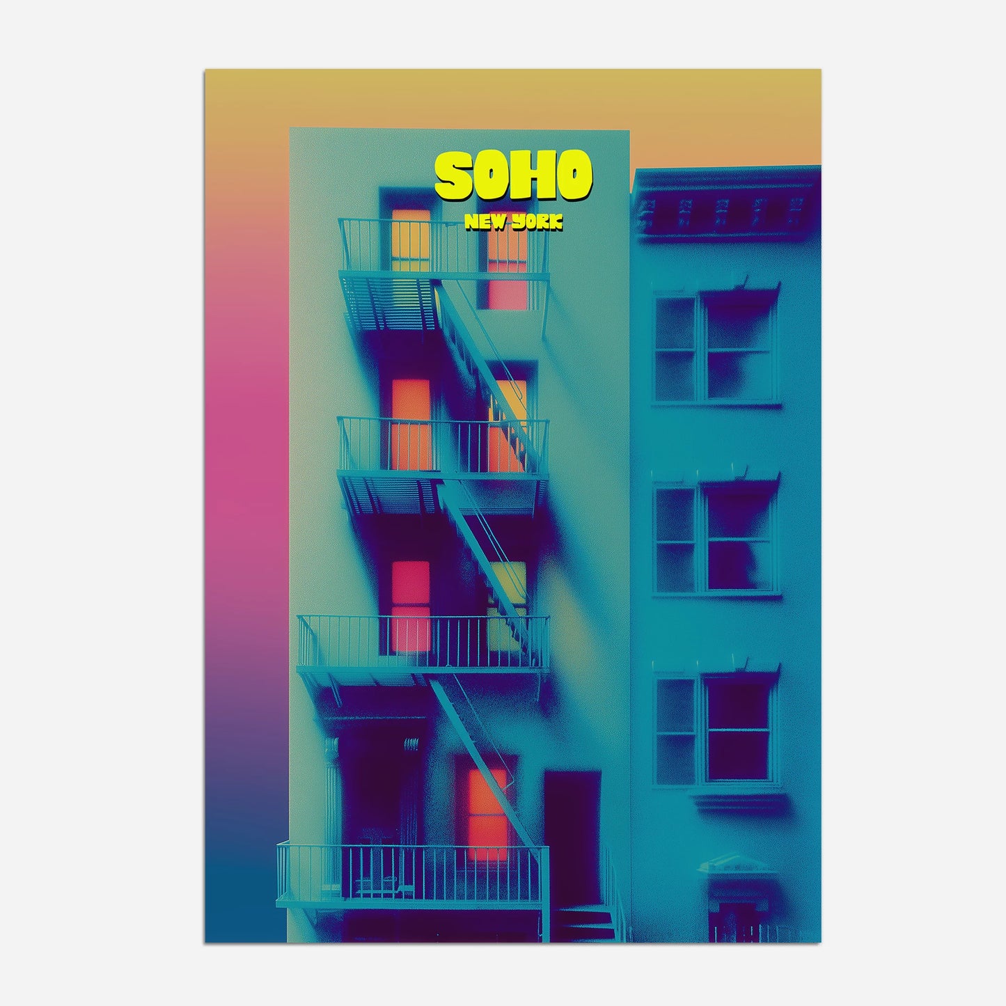 Soho New York Manhattan America Travel Poster