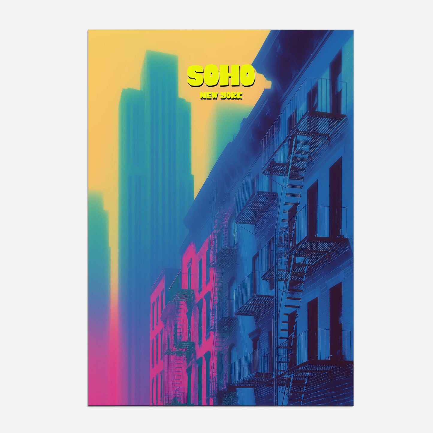 Soho New York Manhattan America Travel Poster