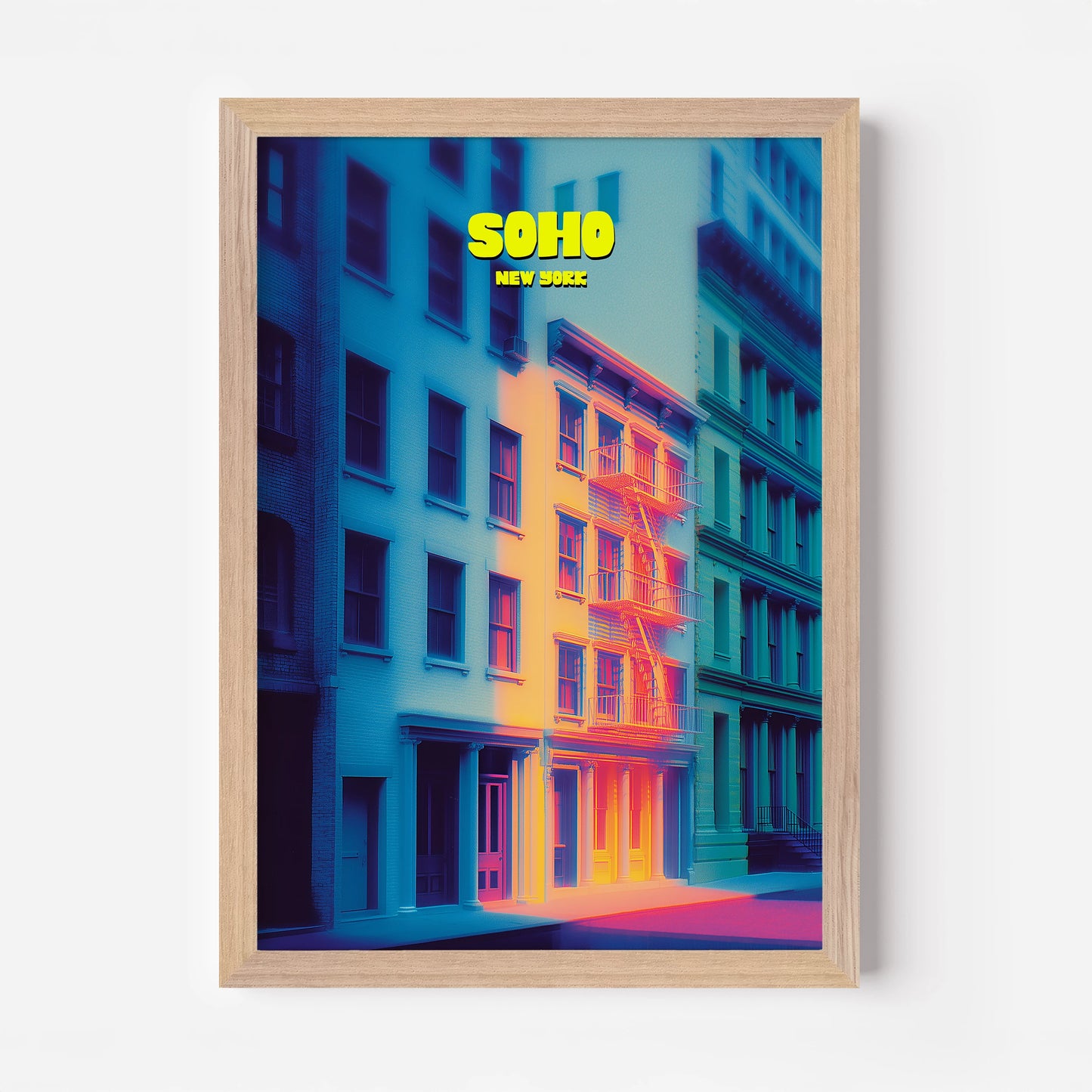 Soho New York Manhattan America Travel Poster
