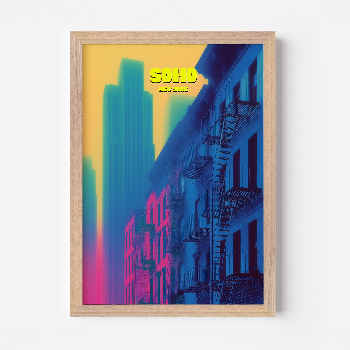Soho New York Manhattan America Travel Poster
