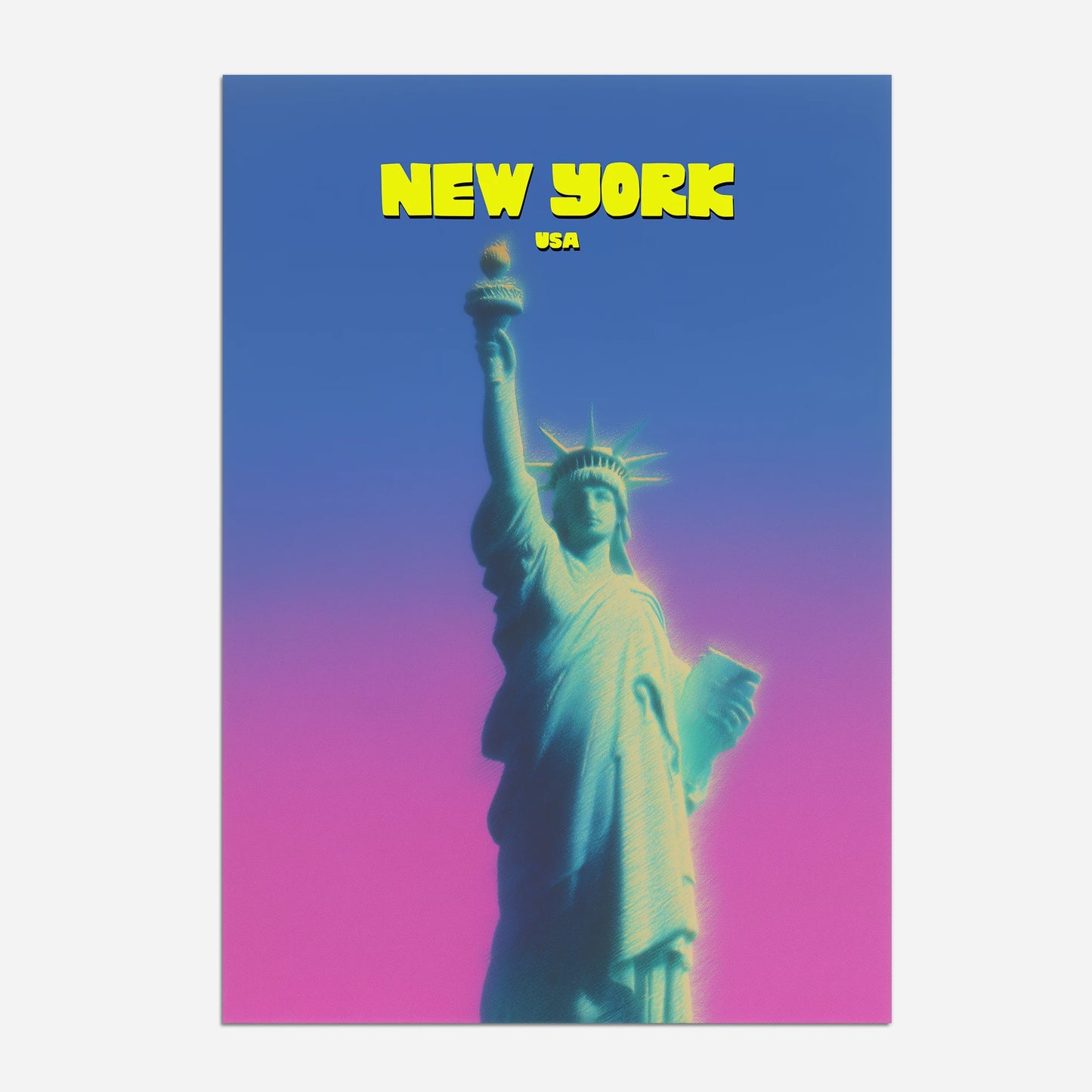 Statue Of Liberty New York Manhattan America Travel Poster