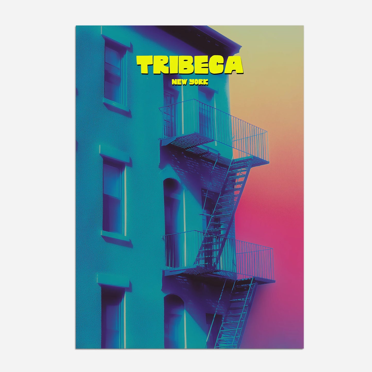 Tribeca New York Manhattan America Travel Poster